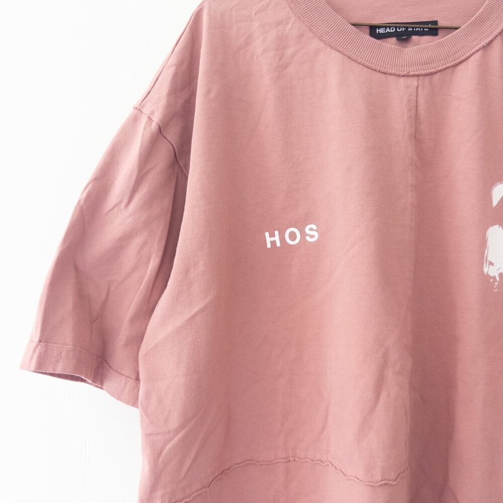 Head of State Underground Spiritual Logo Graphic Tee Heavyweight in Dusty Pink - Picture 3 of 6